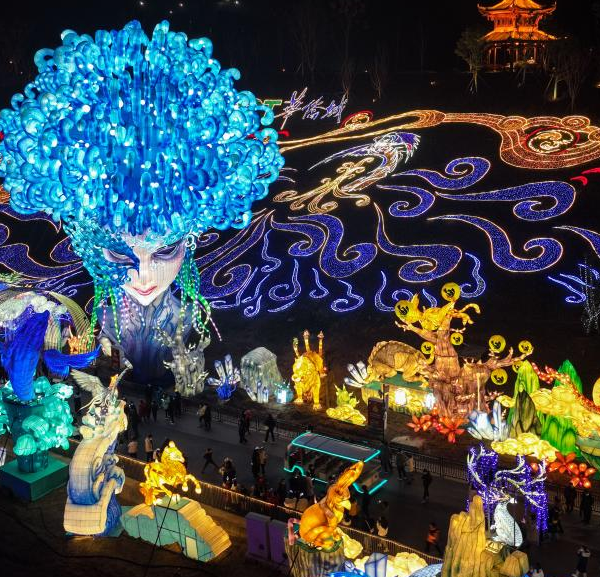 Lantern Fair Held to Celebrate Chinese Lunar New Year in Zigong, Sichuan