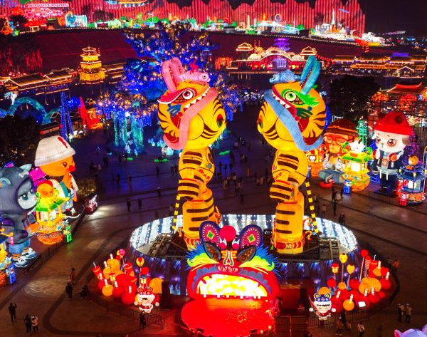 Lantern Fair Held to Celebrate Chinese Lunar New Year in Zigong, Sichuan